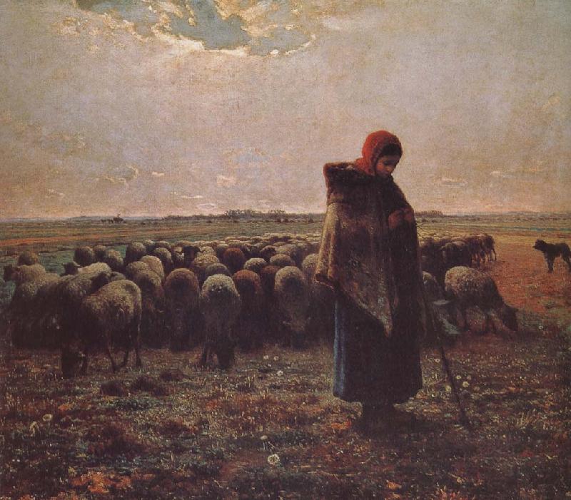 Jean Francois Millet Shepherdess oil painting image
